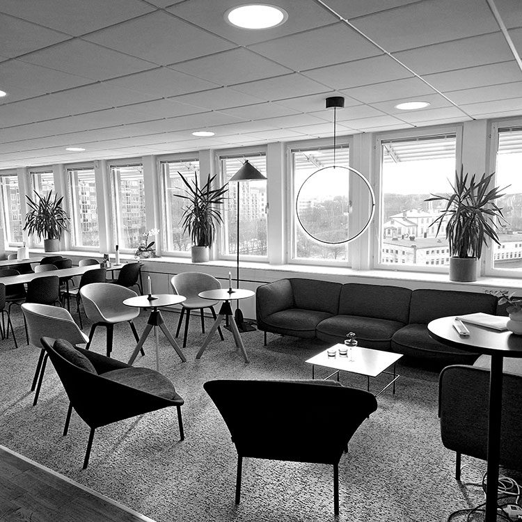 Fikarum på Veprox kontor i Göteborg